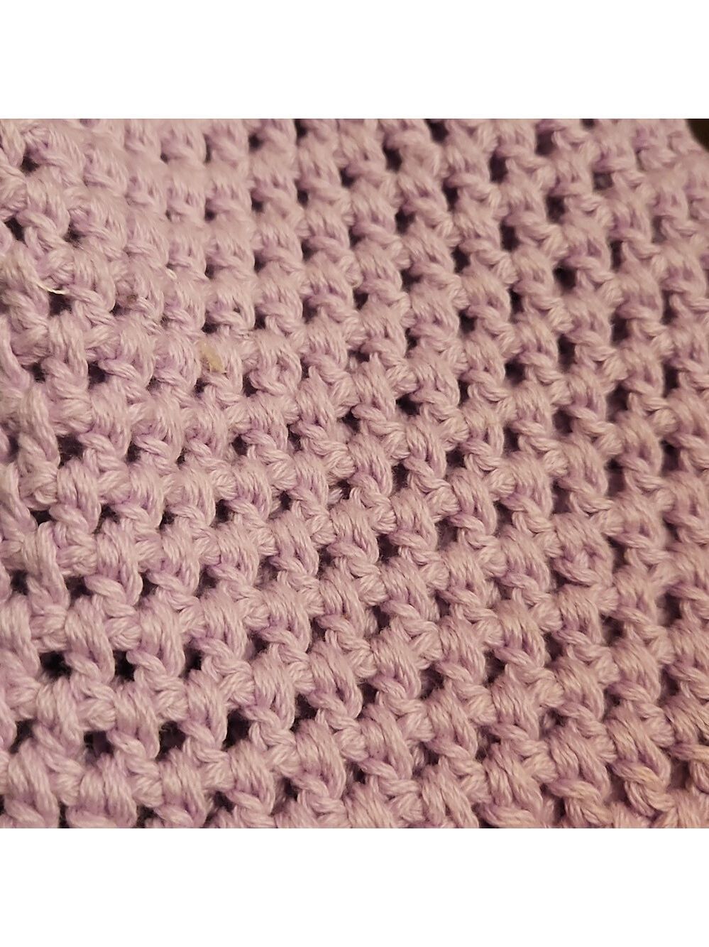 Hand Crafted upcycle crochet lavander Beanie handmade flower grannycore girl hat - Picture 17 of 17